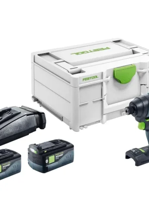 Pas Cher Festool TID 18-Basic Visseuse à choc sans fil 18 V 180 Nm 1/4" + 2x batterie 5,0 Ah + chargeur + Systainer