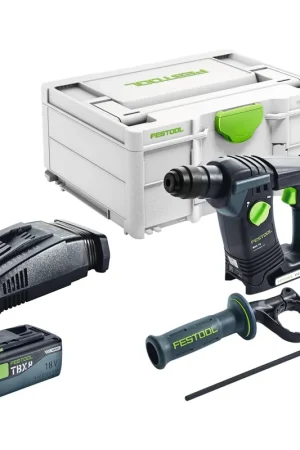 Solde Festool BHC 18-Basic Marteau perforateur sans fil 18 V 1,8 J SDS Plus Brushless + 1x batterie 8,0 Ah + chargeur rapide + Systainer