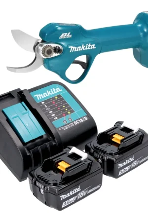 Sécateur à batterie Makita DUP 181 SF 18 V 30 mm sans balais + 2 batteries 3,0 Ah + chargeur Top Vente