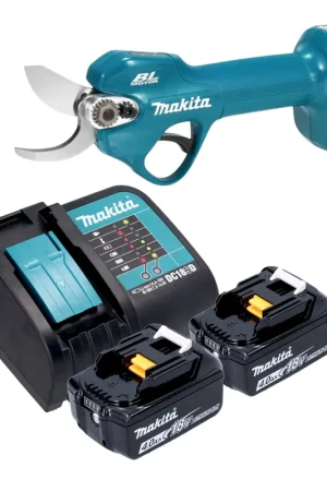 Commande En Gros Sécateur à batterie Makita DUP 181 SM 18 V 30 mm sans balais + 2 batteries 4,0 Ah + chargeur