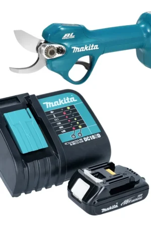 Must-Have Sécateur à batterie Makita DUP 181 SY1 18 V 30 mm sans balais + 1 batterie 1,5 Ah + chargeur