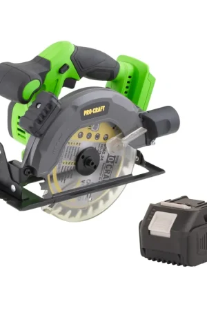 Scie circulaire sans fil Procraft PCA28bb 20 V 165 mm sans balais + 1 batterie 4,0 Ah - sans chargeur Haute Qualité