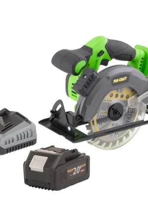 Scie circulaire sans fil Procraft PCA28bb 20 V 165 mm sans balais + 1 batterie 4,0 Ah + chargeur Achat Immédiat