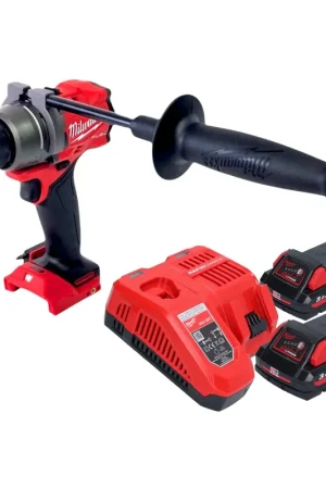 Prix Cassé Perceuse-visseuse sans fil Milwaukee M18 FDD3-302 18 V 158 Nm sans balais + 2 batteries 3,0 Ah + chargeur