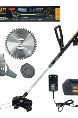 Procraft CT20BL Akku Rasentrimmer 20 V 30 cm Brushless Black Edition + 1x Akku 3,0 Ah + Ladegerät Quantité Limitée