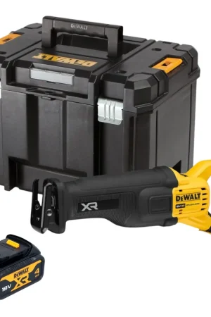 Scie sabre sans fil DeWalt DCS 386 NT 18 V Brushless + 1 batterie 4,0 Ah + TSTAK - sans chargeur Offre Exclusive