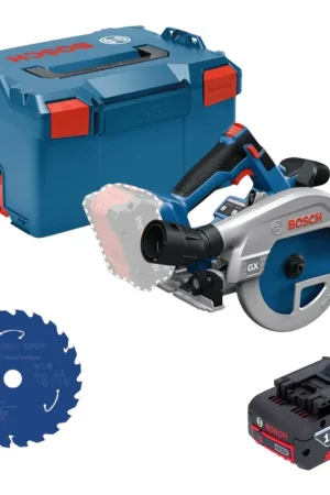 Expédition Rapide Scie circulaire sans fil Bosch GKS 18V-57-2 GX Professional 18 V 165 mm sans balais + 1 batterie 4,0 Ah + L-Boxx - sans chargeur