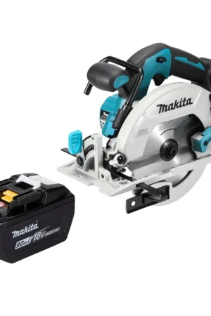 Nouvel Arrivage Scie circulaire sans fil Makita DHS 680 Z 18 V 165 mm sans balais + 1 batterie 9,0 Ah - sans chargeur
