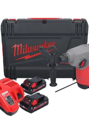 Perceuse-marteau sans fil Milwaukee M18 FH-302X 18 V 2,5 J SDS plus Brushless + 2 batteries 3,0 Ah + chargeur + coffret HD Promotion Saisonnière