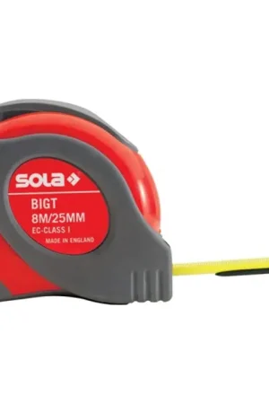 SOLA Mètre-ruban de poche Big T L.8m l.de bande 25mm jaune précision I ( 4000855081 ) Satisfait Ou Remboursé