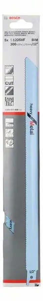 Dernier Modèle BOSCH Lame de scie sabre S 1225 VF longueur 300 mm largeur 19 mm ( 4000909205 )