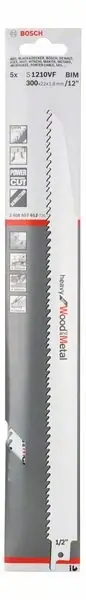 BOSCH Lame de scie sabre S 1210 VF S 1210 VF Longueur 300 mm Largeur 22 mm ( 4000909612 ) Offre Spéciale