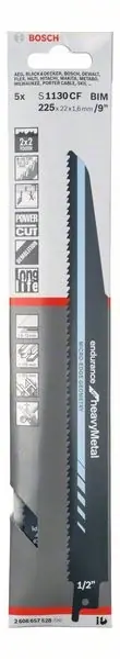 BOSCH Lame de scie sabre S 1130 CF longueur 225 mm largeur 22 mm ( 4000909618 ) Offre Du Jour