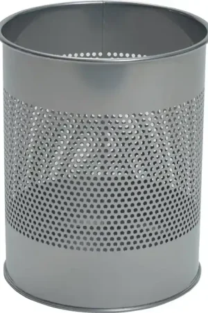 Corbeille à papier DURABLE 15 l H315xØ260 mm avec grille à trous (9000468150) Retour Gratuit