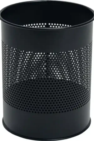 Corbeille à papier DURABLE 15 l H315xØ260 mm avec grille à trous (9000468151) Offre Du Jour