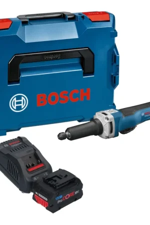 Bosch GGS 18V-23 PLC Professional Meuleuse droite sans fil 18 V Brushless + 1x batterie ProCore 8,0 Ah + chargeur + L-Boxx Nouveauté