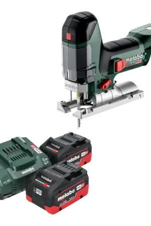 Metabo ST 18 LT 130 BL Scie sauteuse sans fil 18 V 130 mm Brushless + 2x batterie LiHD 5,5 Ah + chargeur Commander Vite