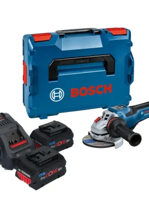 Bosch GWS 18V-15 PSC Professional Meuleuse angulaire sans fil 18 V 125 mm BITURBO Brushless + 2x batterie ProCORE 8,0 Ah + chargeur + L-Boxx Populaire