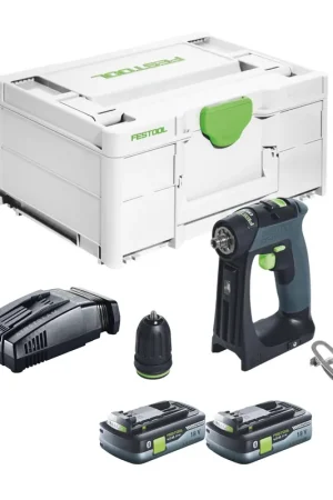 Prix Réduit Festool CXS 18-Basic Perceuse-visseuse sans fil 18 V 40 Nm Brushless + 2x batterie 4,0 Ah + chargeur rapide + Systainer