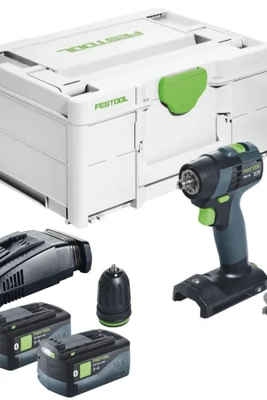 Festool TXS 18-Basic Perceuse-visseuse sans fil 18 V 40 Nm Brushless + 2x batterie 5,0 Ah + chargeur rapide + Systainer Commander Vite