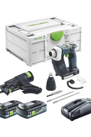 Festool DURADRIVE DWC 18-4500 Basic Visseuse de chantier sans fil 18 V 14 Nm Brushless + 2x batterie 4,0 Ah + chargeur rapide + Systainer Jusqu'à Épuisement Des Stocks