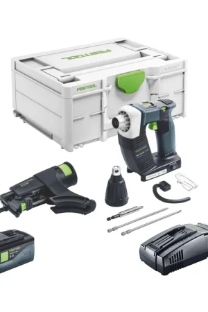 Marque Festool DURADRIVE DWC 18-4500 Basic Visseuse de chantier sans fil 18 V 14 Nm Brushless + 1x batterie 5,0 Ah + kit de charge rapide + Systainer