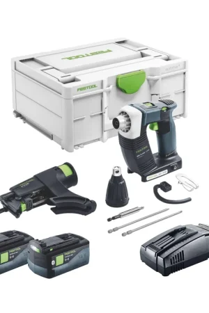 Bon Plan Festool DURADRIVE DWC 18-4500 Basic Visseuse de chantier sans fil 18 V 14 Nm Brushless + 2x batterie 5,0 Ah + kit de charge rapide + Systainer
