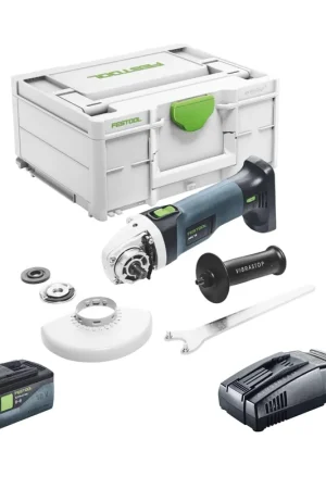 Festool AGC 18-125 EB-Basic Meuleuse d'angle sans fil 18 V 125 mm Brushless + 1x batterie 5,0 Ah + étui à chargement rapide + Systainer Promotion Saisonnière