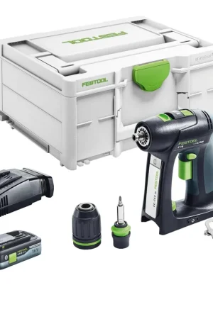 Festool C 18 Basic Perceuse-visseuse sans fil 18 V 45 Nm Brushless + 1x batterie 4,0 Ah + chargeur rapide + Systainer Vente Flash