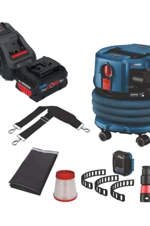 Bosch GAS 18V-12 MC Professional Aspirateur sans fil BITURBO Brushless + 1x batterie ProCore 5,5 Ah + chargeur rapide + accessoires Prix Réduit