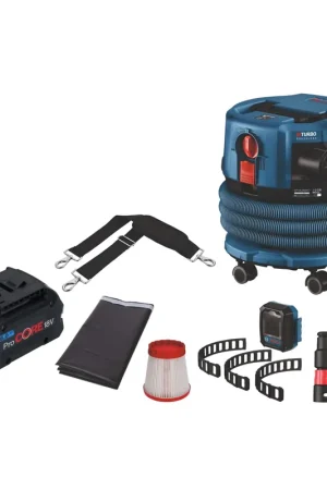 Commande En Gros Bosch GAS 18V-12 MC Professional Aspirateur sans fil BITURBO Brushless + 1x batterie ProCore 8,0 Ah + accessoires - sans chargeur