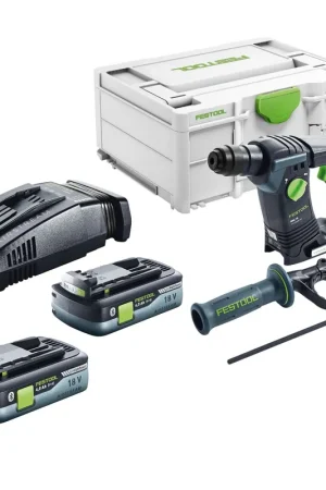 Festool BHC 18-Basic Marteau perforateur sans fil 18 V 1,8 J SDS Plus Brushless + 2x batterie 4,0 Ah + chargeur rapide + Systainer Produit De Marque