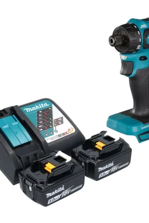 Prix Choc Makita DDF 083 RT Perceuse-visseuse sans fil 18 V 40 Nm 1/4'' Brushless + 2x batterie 5,0 Ah + chargeur