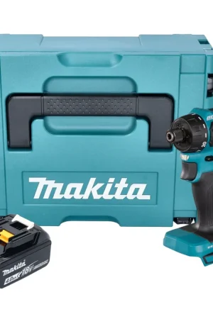 Paiement Sécurisé Makita DDF 083 M1J Perceuse-visseuse sans fil 18 V 40 Nm 1/4'' Brushless + 1x batterie 4,0 Ah + Makpac - sans chargeur