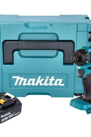 Nouveauté Makita DDF 083 T1J Perceuse-visseuse sans fil 18 V 40 Nm 1/4'' Brushless + 1x batterie 5,0 Ah + Makpac - sans chargeur