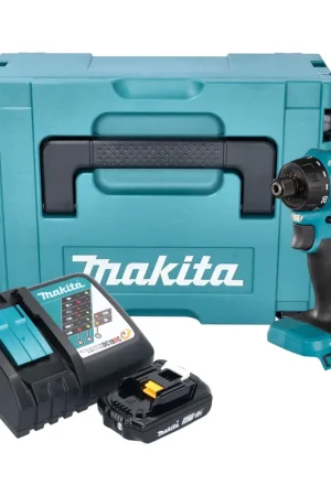 Offre Exclusive Makita DDF 083 RA1J Perceuse-visseuse sans fil 18 V 40 Nm 1/4'' Brushless + 1x batterie 2,0 Ah + chargeur + Makpac