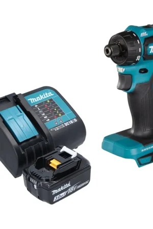 Makita DDF 083 SF1 Perceuse-visseuse sans fil 18 V 40 Nm 1/4'' Brushless + 1x batterie 3,0 Ah + chargeur Nouveauté