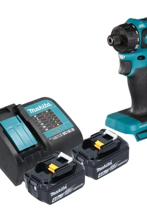 Makita DDF 083 SM Perceuse-visseuse sans fil 18 V 40 Nm 1/4'' Brushless + 2x batterie 4,0 Ah + chargeur Achat Immédiat