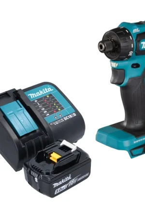Offre Du Jour Makita DDF 083 ST1 Perceuse-visseuse sans fil 18 V 40 Nm 1/4'' Brushless + 1x batterie 5,0 Ah + chargeur