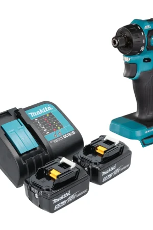 Vente Flash Makita DDF 083 ST Perceuse-visseuse sans fil 18 V 40 Nm 1/4'' Brushless + 2x batterie 5,0 Ah + chargeur