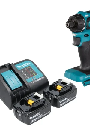 Bon Plan Makita DDF 083 SG Perceuse-visseuse sans fil 18 V 40 Nm 1/4'' Brushless + 2x batterie 6,0 Ah + chargeur