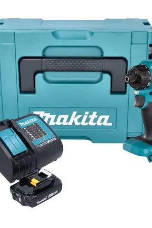 Bon Plan Makita DDF 083 SA1J Perceuse-visseuse sans fil 18 V 40 Nm 1/4'' Brushless + 1x batterie 2,0 Ah + chargeur + Makpac