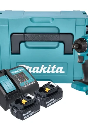 Makita DDF 083 SMJ Perceuse-visseuse sans fil 18 V 40 Nm 1/4'' Brushless + 2x batterie 4,0 Ah + chargeur + Makpac Pas Cher