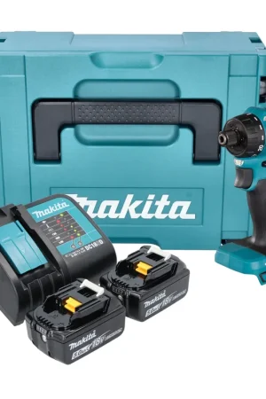 Makita DDF 083 STJ Perceuse-visseuse sans fil 18 V 40 Nm 1/4'' Brushless + 2x batterie 5,0 Ah + chargeur + Makpac Remise