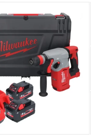 Marteau combiné à batterie Milwaukee M18 BLHX-552X 18 V 2,3 J brushless + 2x batteries 5,5 Ah + chargeur + boîtier HD Produit De Marque