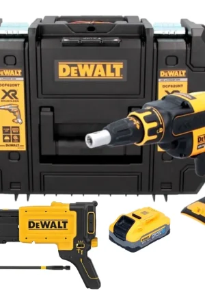 DeWalt DCF 620 NT Visseuse pour cloisons sèches sans fil 18 V 30 Nm Brushless + 1x batterie Powerstack 5,0 Ah + TSTAK - sans chargeur Dernier Modèle