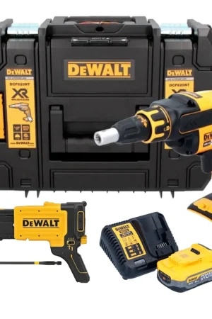 Paiement Sécurisé DeWalt DCF 620 H1T Visseuse pour cloisons sèches sans fil 18 V 30 Nm Brushless + 1x batterie Powerstack 5,0 Ah + chargeur + TSTAK