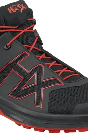 HAIX Chaussure de loisirs CONNEXIS Go GTX mid taille 9,5 (44) noir/rouge ( 4721000714 ) Satisfait Ou Remboursé