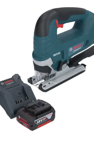 Achat Immédiat Bosch GST 18V-125 B Professional Scie sauteuse sans fil 18 V 125 mm Brushless + 1x batterie 4,0 Ah + chargeur