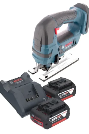 Scie sauteuse sans fil 18 V Bosch GST 18V-Li B Professional + 2x batterie 5,0 Ah + chargeur Nouveauté